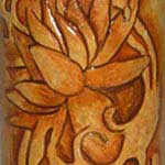 Realizzazione rilievo su legno - Fiore di loto - cod#PL-D8