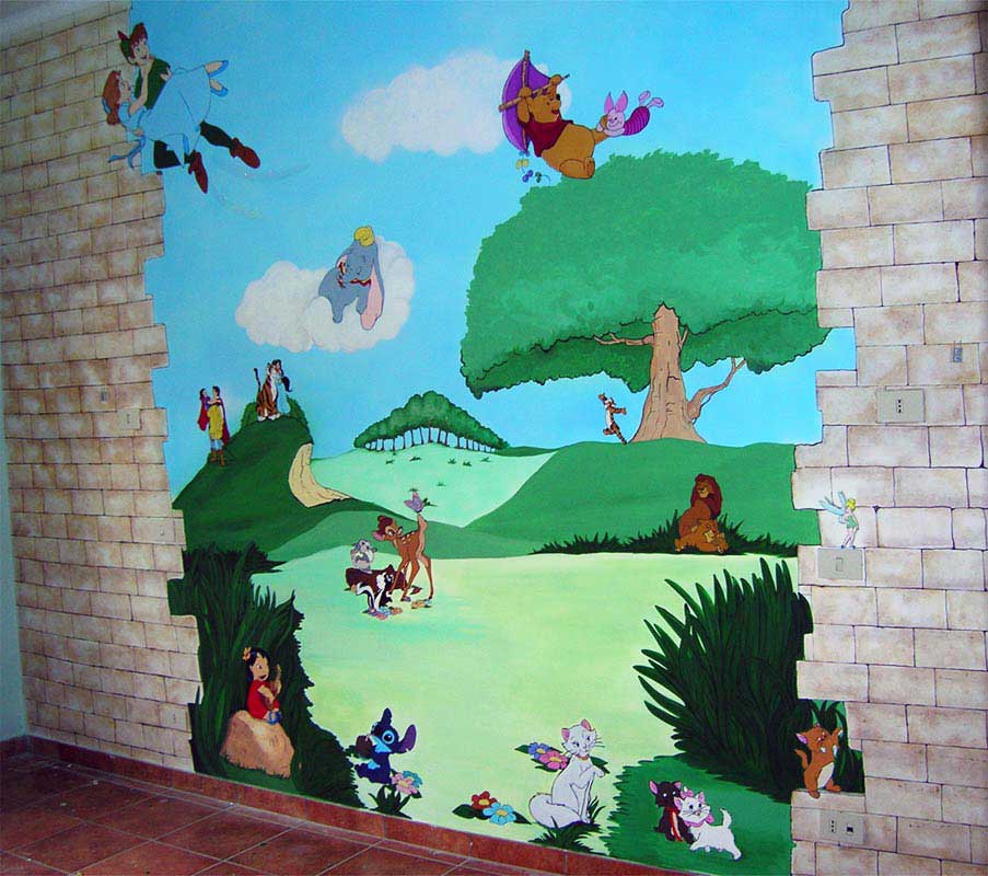 Decorazione D Interni A Roma Realizzazione Murales Disney Fantasy O Artistici Per Camerette Bambini O Negozi